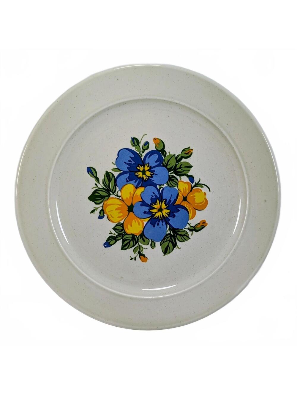 Vtg Taylor, Smith, & Taylor Ironstone Morning Glory Plate 10.5"